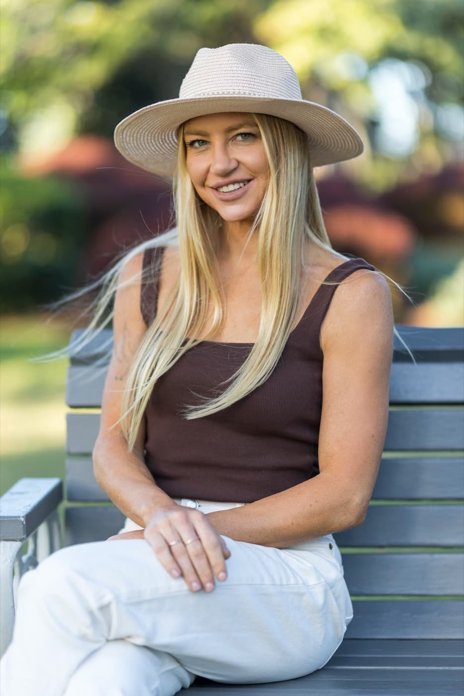 Portrait of Bianca Criaco seated outdoors