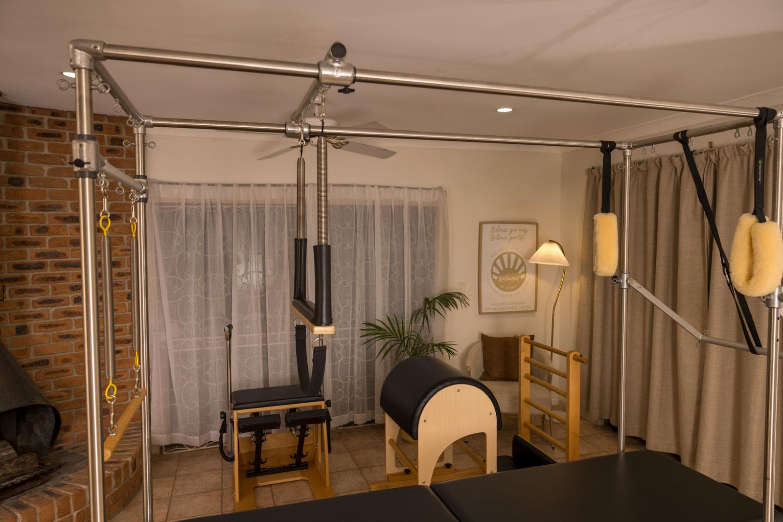 The Balanced by Bianca studio, with trapeze table, wunda chair and ladder barrel